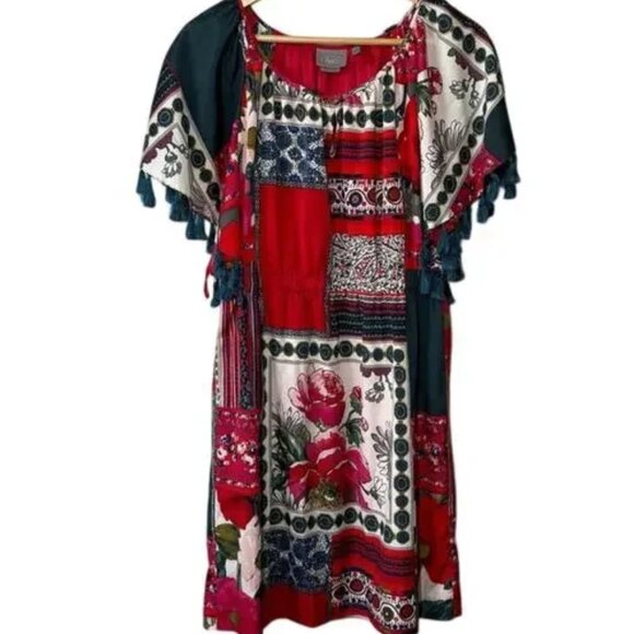Anthro Vanessa Virginia Persian Patchwork Dress - Picture 1 of 5